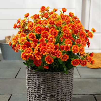 💥Last Day Each - Artificial Outdoor Sunset Mums Flowers -  Waterproof, Windproof（副本）