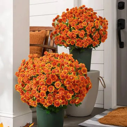 💥Last Day Each - Artificial Outdoor Sunset Mums Flowers -  Waterproof, Windproof（副本）